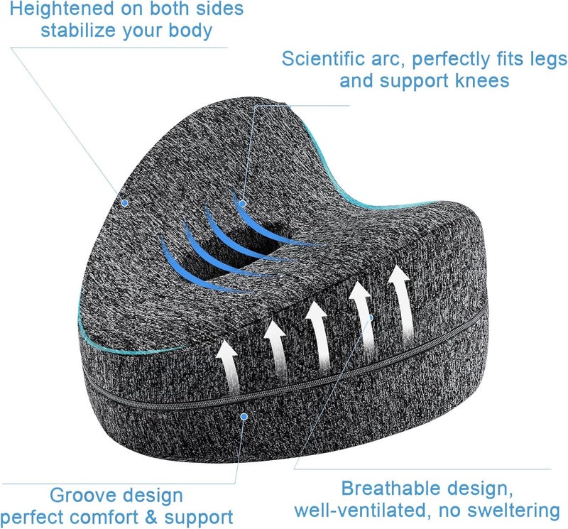 Vertdens Leg Pillow, Knee Pillow for Side Sleepers, Leg Pillows for Sleeping, Knee Cushion for Sleeping,Suitable for Relieving Leg, Back, Knee Pain - Image 2